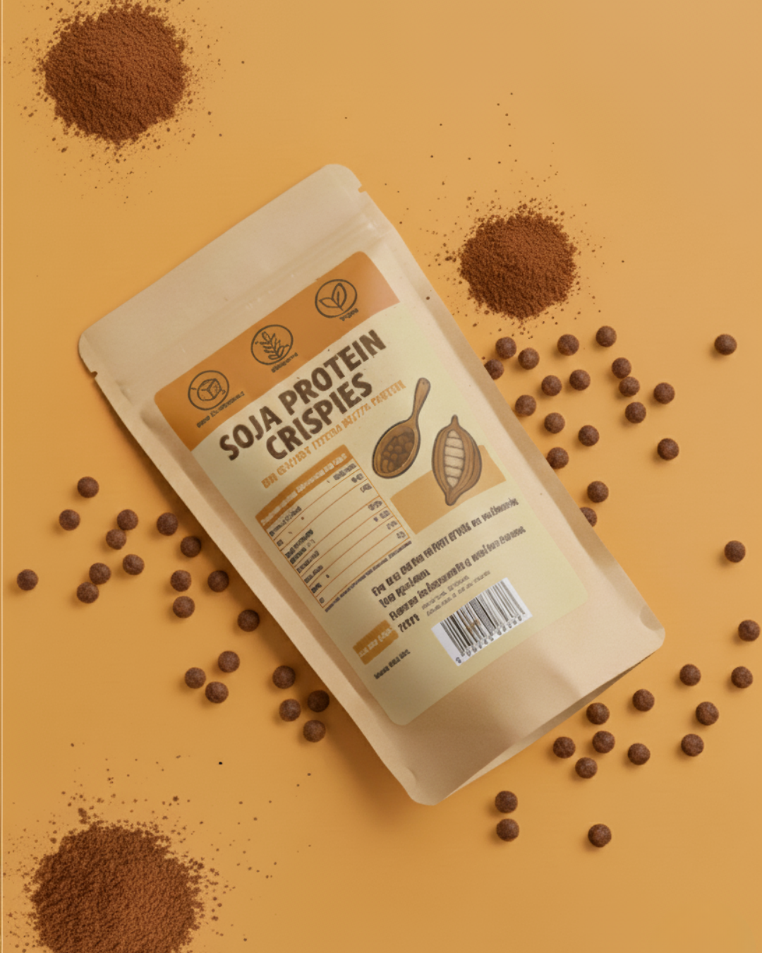 Soja Protein (77% ) Crispies mit Kakao